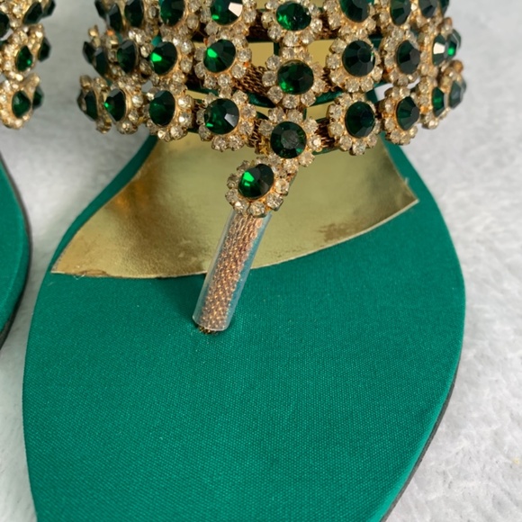 Emerald stone kitten heels - Picture 2 of 4